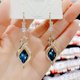 thumbnail image 1 of Classic Elegant Crystal Drop Dangle Earrings 925 Silver Plated Wedding Jewelry Gift, 1 of 2