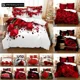 thumbnail image 1 of Red Rose Bedding Set Quilt Duvet Cover Comforter Pillow Case HD Double PCS Bedroom Flower, 1 of 5