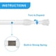 thumbnail image 4 of Barra de cortina Tension Ginbel Direct, 2 unidades, 40-70 cm, color blanco, 4 of 8