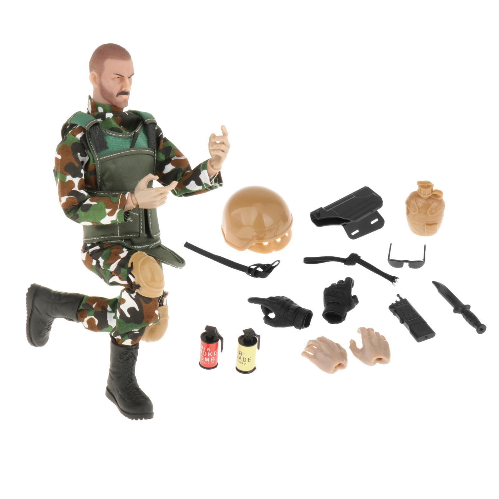 Magideal - Figuras De Acción De 12 "playset Escala 1:6 Modelo Figura De Acción Fuerzas Especiales Figura De Acción Hombre Juguete Para Adultos Niños Adolescentes Verde B