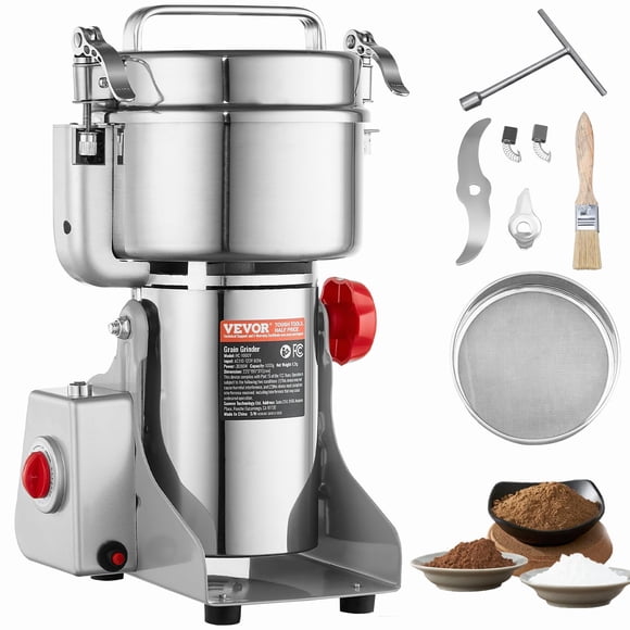 Molino de granos VEVOR 1000 g 3000 W acero inoxidable de tipo oscilante