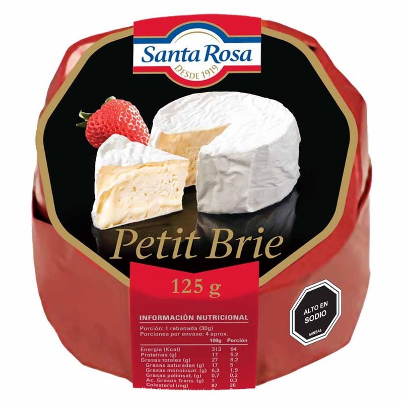 Queso Brie Trozo 125 g Santa Rosa