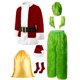 thumbnail image 1 of Disfraz de Halloween dgdgcool de Papá Noel para hombre con 8 piezas, 1 of 7
