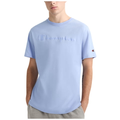 Camiseta Champion Classic Graphic Script Logo Azul Peltre