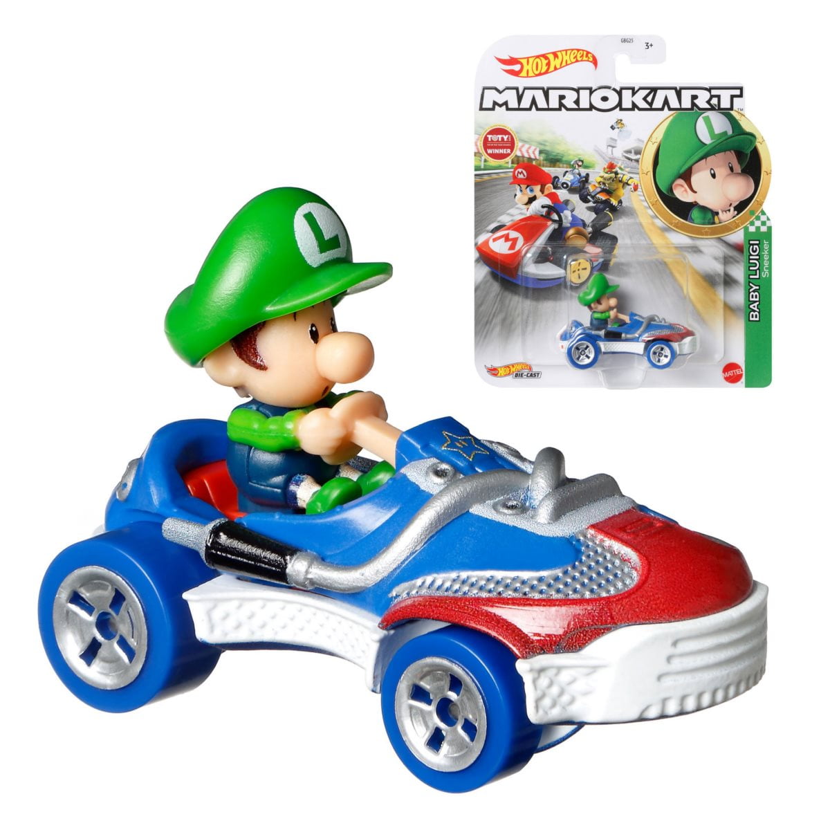 Hot Wheels Mario Kart Personajes Escala 1:64 - Baby Luigi