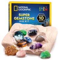 Blue Marble - Kit De Excavación De Piedras Preciosas De National Geographic Con 10 Piedras Preciosas Reales