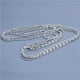 thumbnail image 1 of 5PCS 16-30inch Silver Plated Link Chain With Stamp Necklace With Lobster Clasps For Jewelry Making, 1 of 5