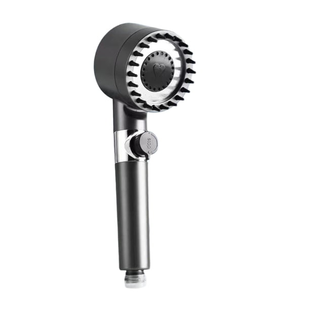 Cabezal de ducha de alta presión, filtros suavizantes de agua, ahorro de alto flujo, cabezal de ducha filtrado antifugas, 3 modos de pulverización Gris