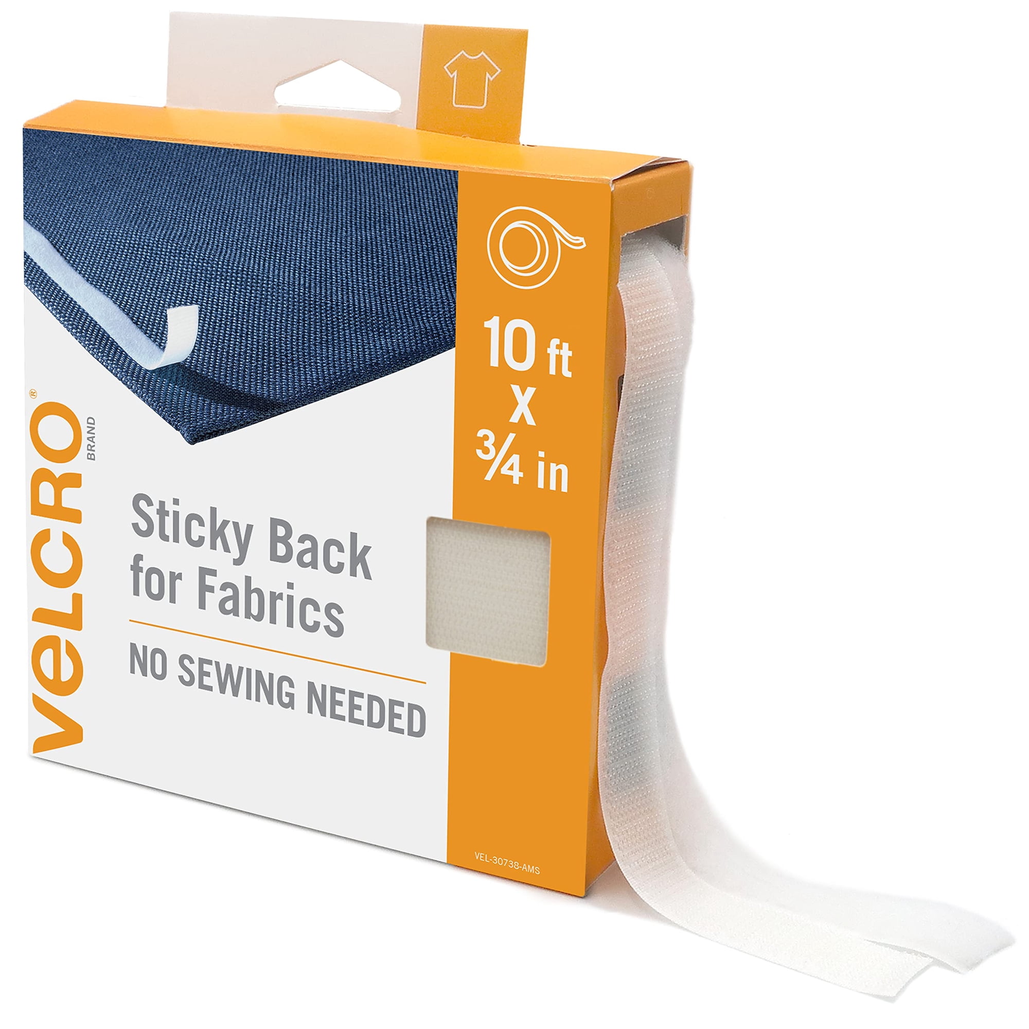 Velcro Brand - Cinta Adhesiva De Tela Marca Velcro, Rollo A Granel De 10 Pies, Color Blanco