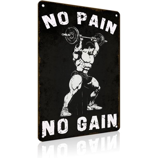 Letrero estaño metal gimnasio no dejas entrenar envejeces vintage arte pared hogar boxeo club 30x40cm