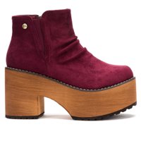 Botín Casual Mujer Burdeo Zahara Chinitown