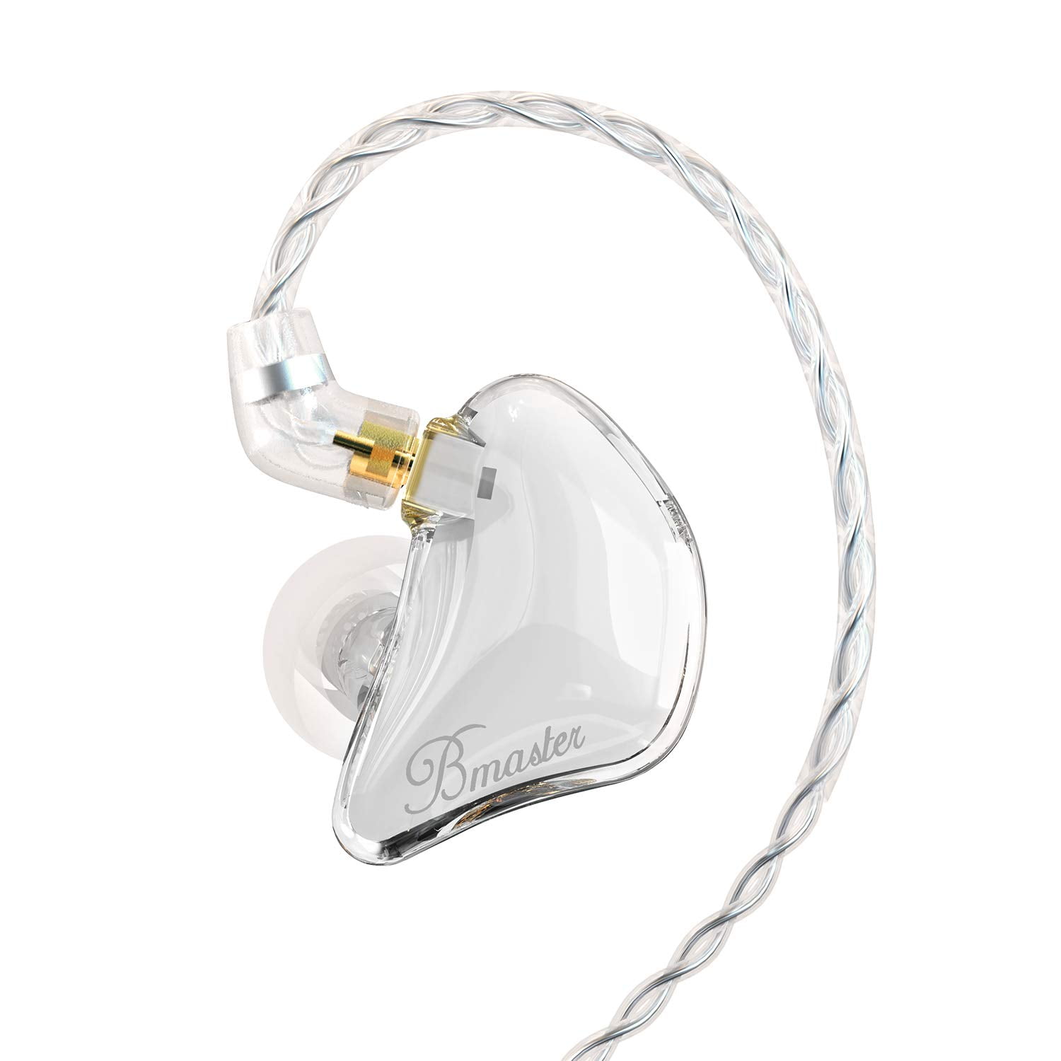 Auriculares Con Monitor Intraural Basn Bmaster Triple Drivers, Color Blanco