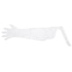 thumbnail image 1 of 50 guantes desechables suaves y elásticos de brazo largo para examen veterinario de ganado, color blanco, 1 of 8