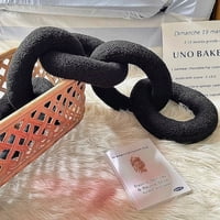 Santú Home & Deco - Cojin Diseño Cadena Negro Tela