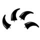 thumbnail image 3 of Guardabarros de la motocicleta Front Horns Decoration para Chopper Bobber Touring Black, 3 of 3