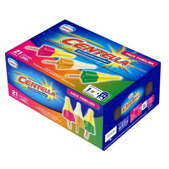 Helado Paleta 3 Sabores Caja, 21 Un x 52 g