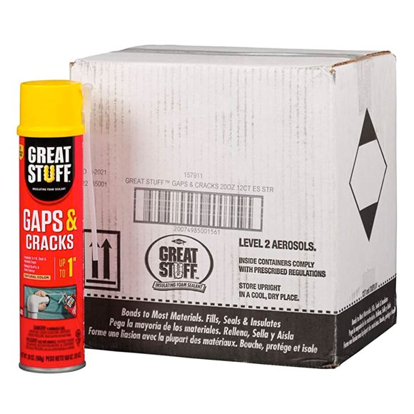Sellador de espuma aislante Great Stuff Gaps & Griet, 600 ml (12)