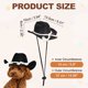 thumbnail image 2 of Sombrero de vaquero para perro Uxcell, mini sombrero de vaquero para mascota con correa ajustable para la barbilla, gorra de cosplay con cuerda de algodón decorativa, (Negro, S), para perros y gatos, 2 of 7