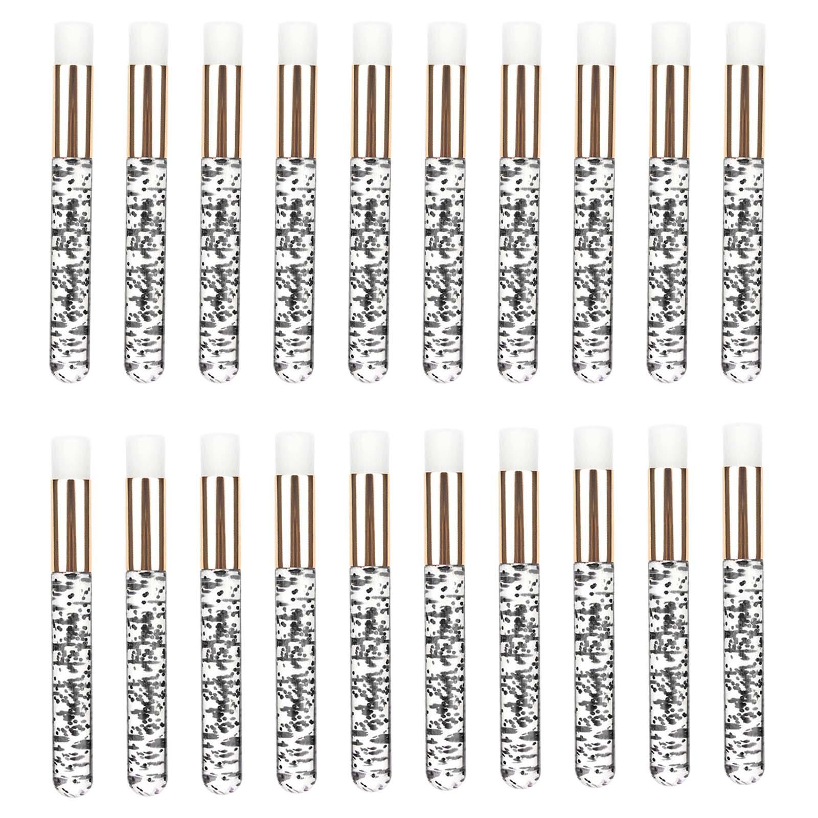 Magideal - 20 Piezas Cepillos Portátiles Para Champú De Pestañas, Maquillaje, Baño, Cepillo De Pestañas, Cepillos Profesionales Para Lavado De Pestañas, Limpieza Negro