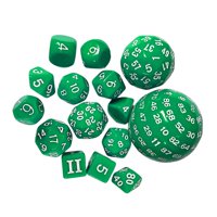 Magideal - Juego De 15 Dados De Juego De Rol Fácil De Leer Dados De Juego De Rol Dados De Juego De Varios Lados Para Juegos De Rol, Suministros Para Fiestas , Verde