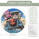 thumbnail image 2 of Sandland-theme Fitted Round Tablecloths Elastic Edged Table Covers Waterproof Table Cloth for Kitchen Holiday Party Tables Decor 120cm, 2 of 6