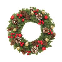 Bothyi - Corona Navideña Artificial De 11,8"" Para Puerta De Entrada, Chimenea, Fiesta, Balcón