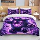thumbnail image 1 of Pokemon Gengar Printed Bedding Set Cartoon Anime Duvet Cover Comforter Pillowcase Boys Girls Children Adults Bedding Set Luxury Bed Sheets, 1 of 5