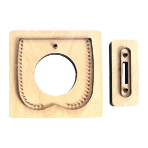 Magideal - Molde Para Recortar Bolsas Encendedor Para Bricolaje, Molde Para Cuero Sin Costuras, Herramientas Artesanales De Cuero, Agujeros De Costura, Troqueles