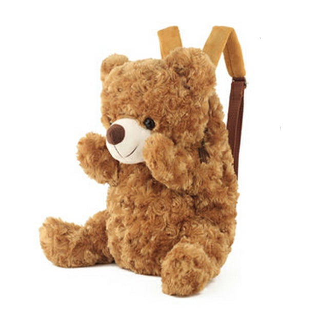 40Cm Children Cute Plush toy Lovely Cartoon Brown Bear Backpack Kawaii School bag girls boys Kindergarten Birthday Festival gift