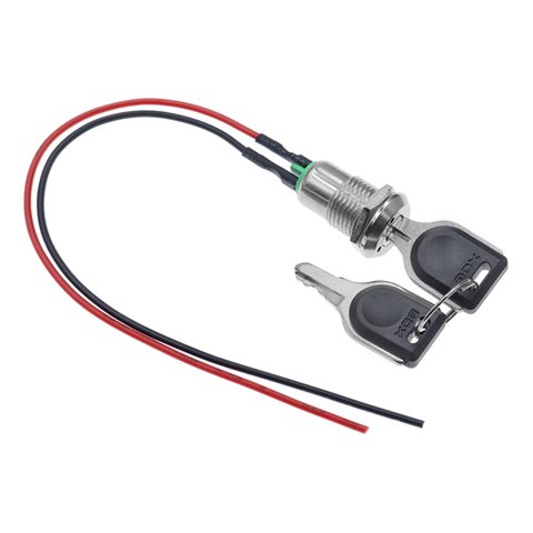 Ioensy - Interruptor De Encendido Con Cable De 12 Mm (Diy) Con 2 Llaves Para Proyectos Electrónicos Y De Bricolaje En Barcos.