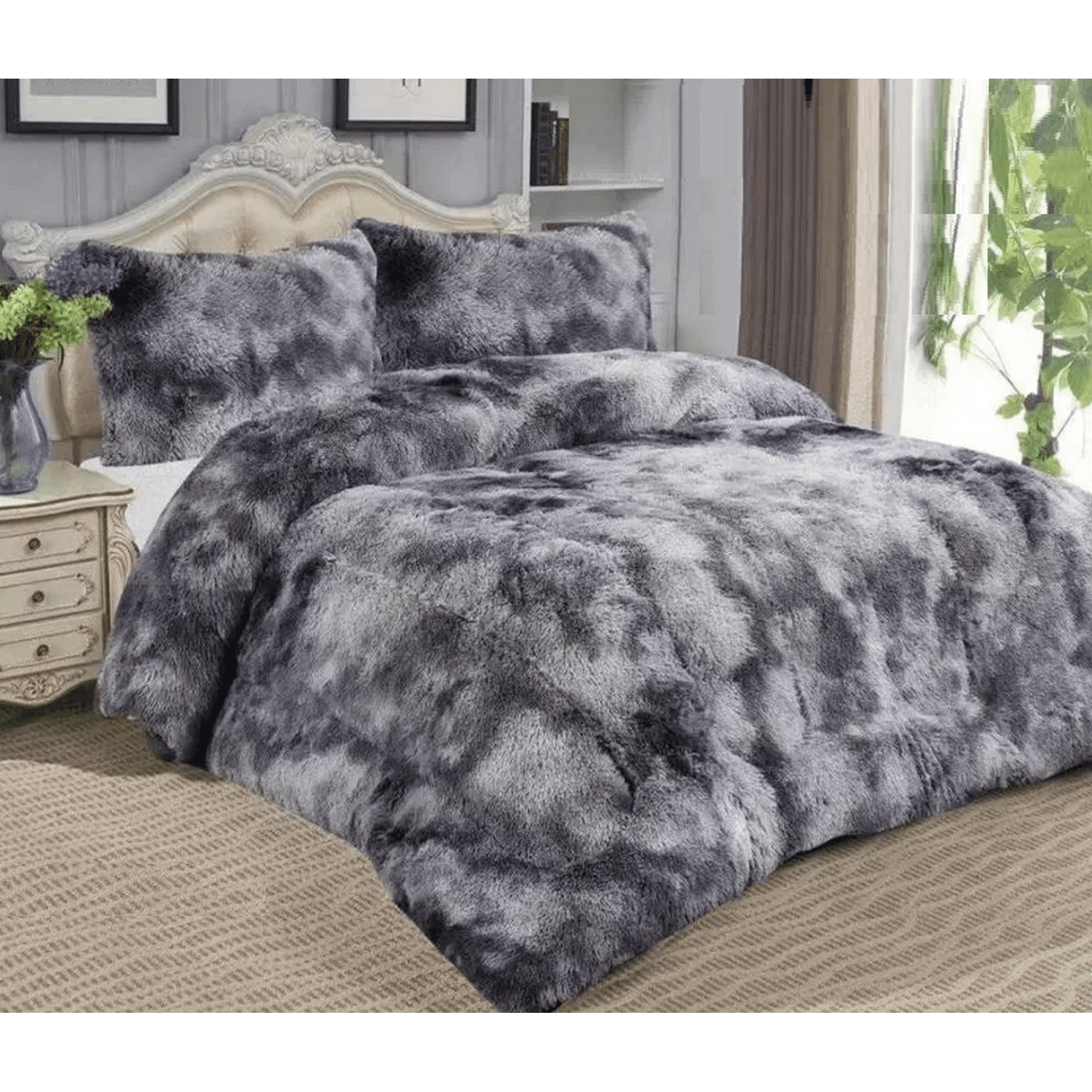 Genérico - Cobertor Plumón Sherpa Chiporro Peludo 2 Plazas Cb6