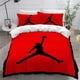 thumbnail image 2 of Basketball Air Jordan Logo Starry Sky Quilt Duvet Cover Set Super 3-Piece Bedding Set, 2 of 5