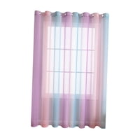Magideal - Cortina De Ventana De Tul, Gasa Transparente, Cortina Para Puertas Corredizas De Vidrio, Para El Hogar , Rosa B Violeta Verde Rosa B