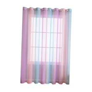 Magideal - Cortina De Ventana De Tul, Gasa Transparente, Cortina Para Puertas Corredizas De Vidrio, Para El Hogar , Rosa B Violeta Verde Rosa B