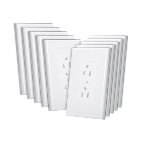 Cubiertas para Placas de Pared Bates Choice Dúplex Paquete de 10 Blancas