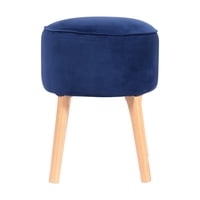 Máxima Design - Pouf Francisca Azul Felpa 50X40X40 Cm