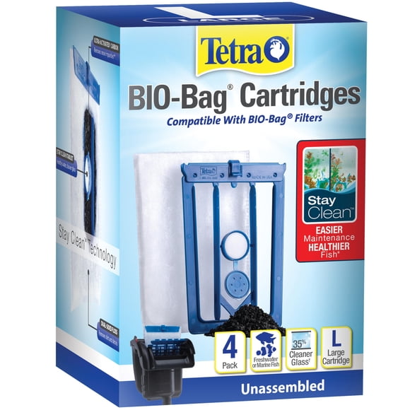 Cartucho de filtro Tetra Bio-Bag Stay Clean grande - paquete de 4