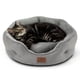 thumbnail image 1 of Cama para mascotas para perros y gatos pequeños, redonda, gris, 50 cm, 1 of 7