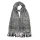 thumbnail image 1 of Pashmina Nonakgado Negro y Blanco con Estampado Paisley – Chal y Bufanda, 1 of 5