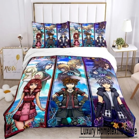 ingGame dom Heart Bedding Set Bed Set Adult Kid Bedroom Duvet Cover Sets Bed Sheets