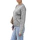 thumbnail image 4 of INSPIRE CHIC Top de Punto con Hombros Caídos y Flores 3D para Mujer Cuello Redondo Acanalado Manga Larga Grande Gris, 4 of 6