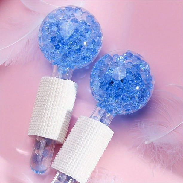 Ice Globes For Facials, 2PCS Cooling Ice Balls For Face, Ice Roller Facial Massager, Freezer Ice Globes Tool For Face And Eyes, Reduce Puffiness, Daily Beauty