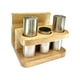 thumbnail image 3 of Salero Y Pimentero, Organizador De Tarros Para Condimentos, Azúcar, Pimienta, Cocina, Acero Inoxidable, Madera, 3 of 5