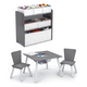thumbnail image 1 of Set juego de mesa y organizador infantil 6 contenedores Gris/Blanco con almacenaje Delta Children, 1 of 5