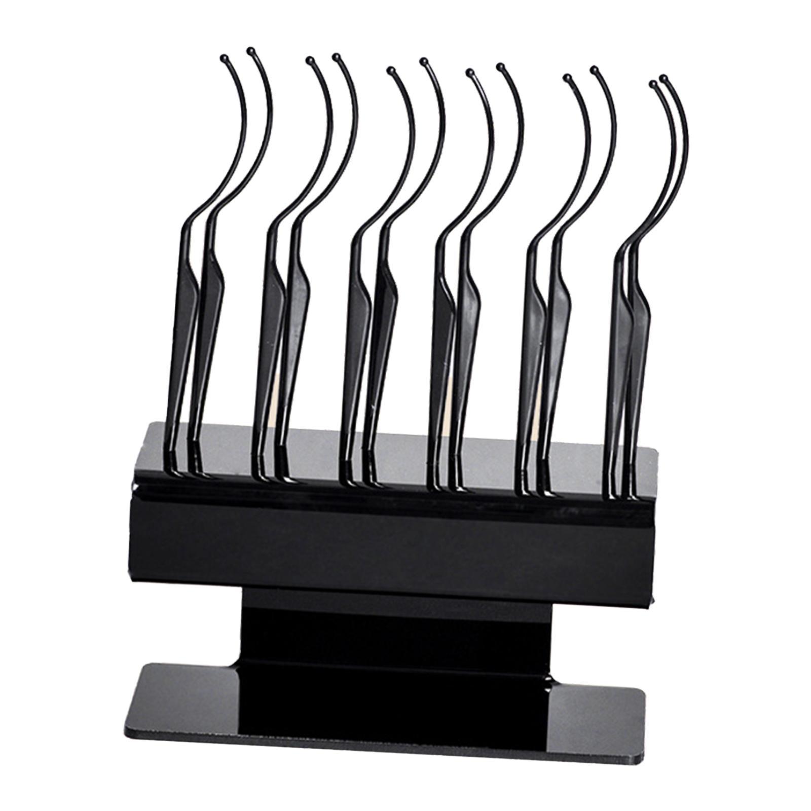Ioensy - 12 Piezas De Soporte Para Exhibición De Pestañas, Soporte Para Exhibición De Pestañas Para Viajes, Color Negro