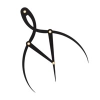 Magideal - Regla De Cejas Plantilla De Aseo Reutilizable De Acero Inoxidable Herramienta De Medición De Equilibrio Calibrador De Cejas Para Salón De