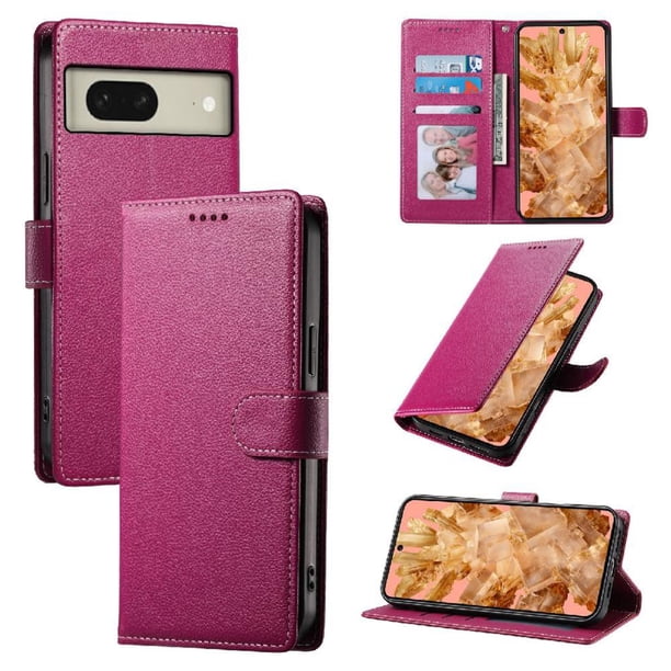 Funda para FOXDOCK Google Pixel 8– Cuero Premium, 3 ranuras para tarjetas, Protección contra impactos