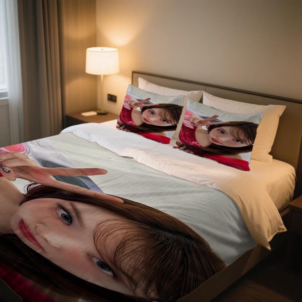 NAYEON Pink Peace Pose Duvet Cover Set Bedding Duvet Cover Digital Printed Bed Products
