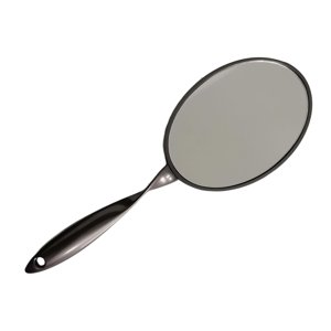 Ioensy - Espejo De Maquillaje De Mano Con Mango Estilo Vintage Decorativo Para Mujeres Niñas Negro