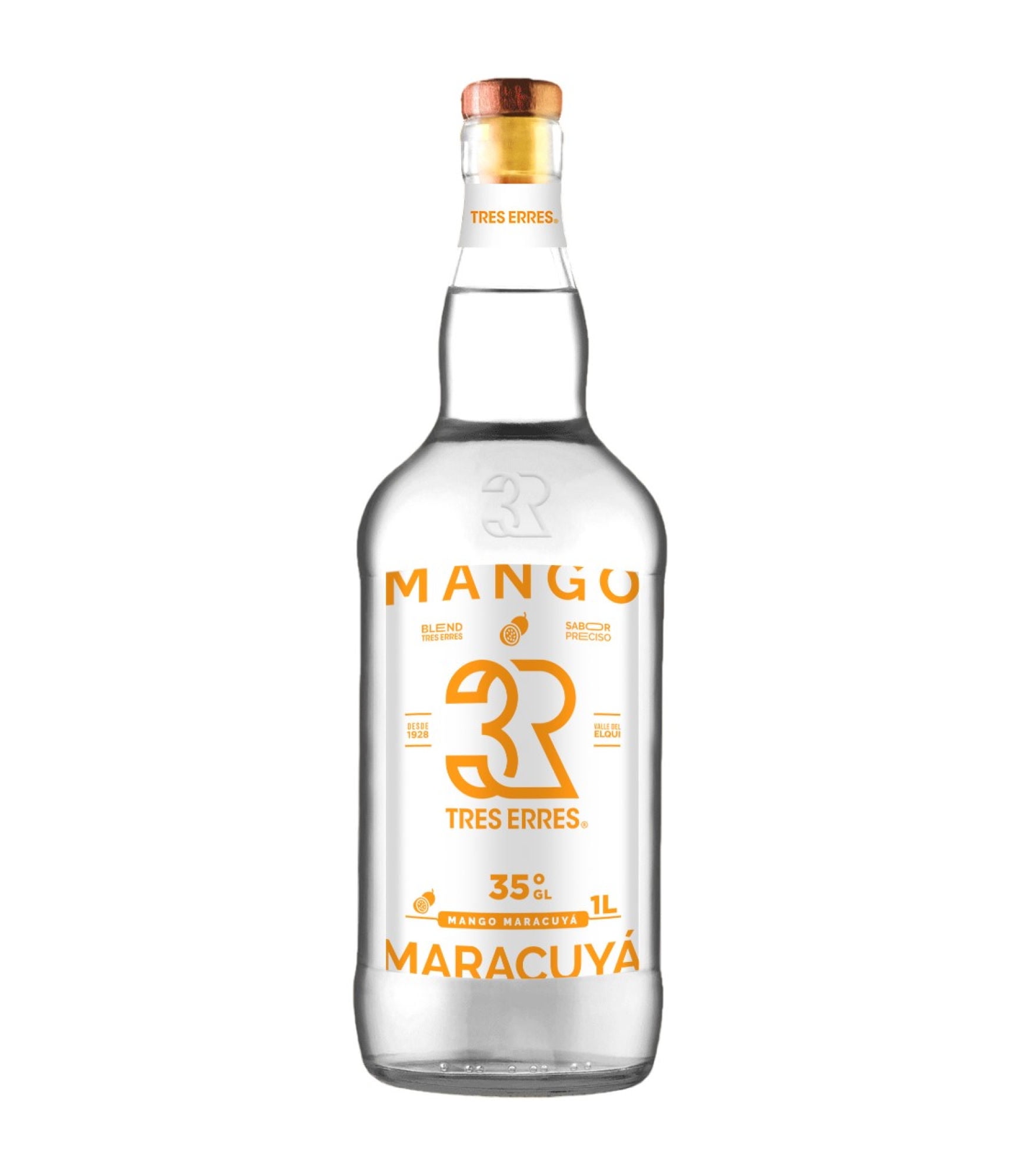 Pisco Mango Maracuyá 35° Botella 1000 ml Tres Erres